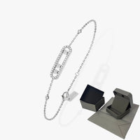 Moissanit-Armband mit drei beweglichen Steinen für Damen