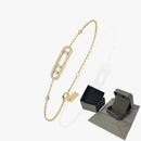 Moissanit-Armband mit drei beweglichen Steinen für Damen