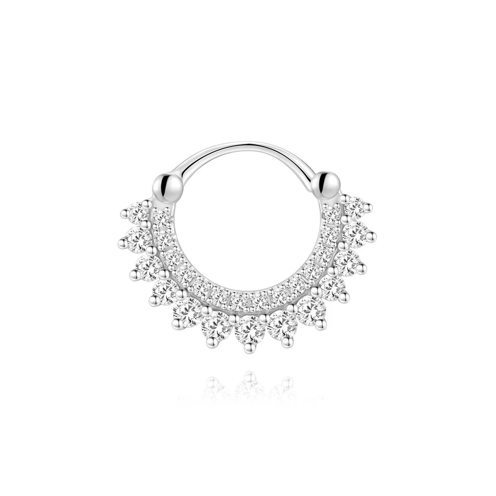 925 Silber Moissanit Ohrringe mit flacher Rückseite für Damen