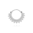 925 Silber Moissanit Ohrringe mit flacher Rückseite für Damen