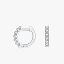 Kleine Moissanit-Ohrringe in D-Farbe aus 925er Silber für Damen