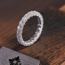 Transparenter Moissanit-Ring aus 925er Silber