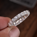 Transparenter Moissanit-Ring aus 925er Silber