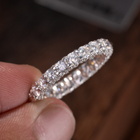 Transparenter Moissanit-Ring aus 925er Silber