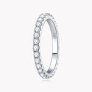 Moissanit-Eternity-Ring D 2 mm aus 18 Karat Weißgold