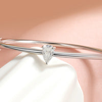 1CT Birnen-Moissanit-Damenarmband, 925er Sterlingsilber