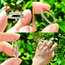 925 Silber Moissanit Ewigkeitsring 2 mm 3 mm mit rundem weißen Diamanten