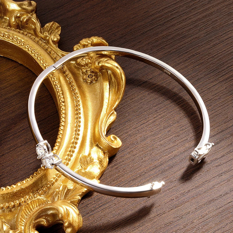 Elegantes Moissanit-Damenarmband, 925er Silber, GRA-zertifiziert