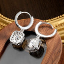 D-Farbe-Moissanit-Ohrringe aus 925er Silber mit Weißgold vergoldet