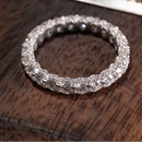 Transparenter Moissanit-Ring aus 925er Silber