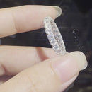 Transparenter Moissanit-Ring aus 925er Silber