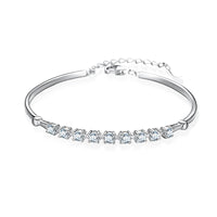 GRA-zertifiziertes Moissanit-Diamantarmband für Damen aus echtem 925er Silber