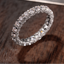 Transparenter Moissanit-Ring aus 925er Silber