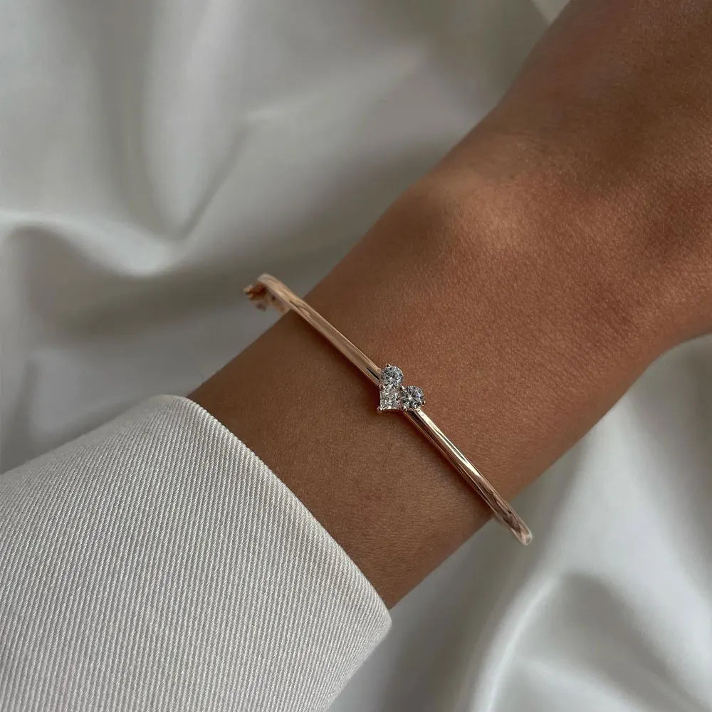 Elegantes Moissanit-Damenarmband, 925er Silber, GRA-zertifiziert