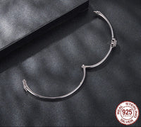 0,5-ct-Moissanit-Hohlherz-Armband aus 925er Silber