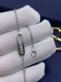 Moissanit-Armband mit drei beweglichen Steinen für Damen