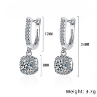 2CT Labordiamant-Moissanit-Huggie-Ohrringe