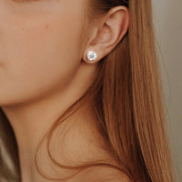 0,2–3 Karat Roségold-Moissanit-Ohrringe für Damen aus 925er reinem Silber