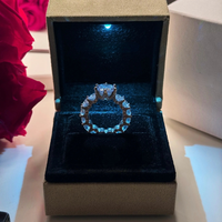 Luxusring aus 925er Sterlingsilber und 18 Karat Gold