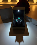 Luxusring aus 925er Sterlingsilber und 18 Karat Gold