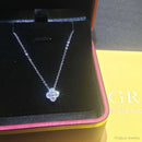 Moissanit-Kleeblatt-Halskette aus 925er Silber