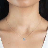 Halskette aus 18 Karat vergoldetem S925-Silber mit 1,0 Karat eingelegtem Moissanit