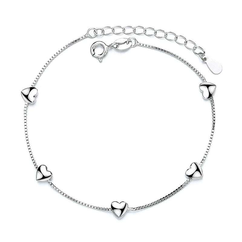 Schmetterlings-Blumen-Armband für Damen, S925-Silber, verstellbar