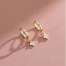 Zirkon-Armband mit vierblättriger Blume für Damen, Gold, Edelstahl