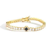 Vierblättriges Kleeblatt-Tennisarmband im europäischen Stil