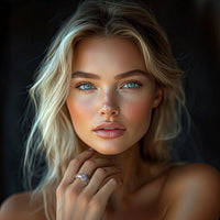 Luxusring aus 925er Sterlingsilber und 18 Karat Gold