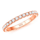 Moissanit-Eternity-Ring D 2 mm aus 18 Karat Weißgold